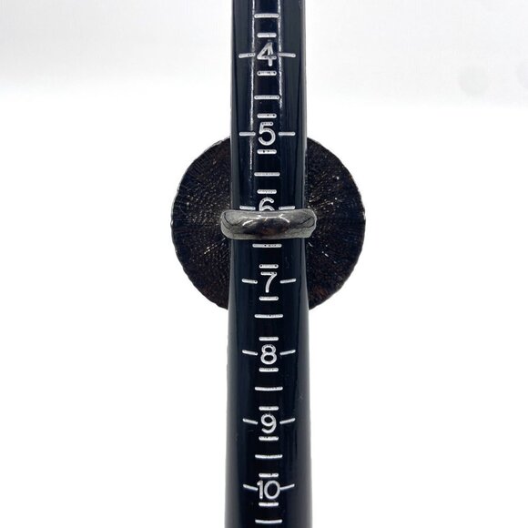 Large Silver Tone Pewter Stone Textured Oversized Statement Ring Costume Jewelry - Picture 5 of 6